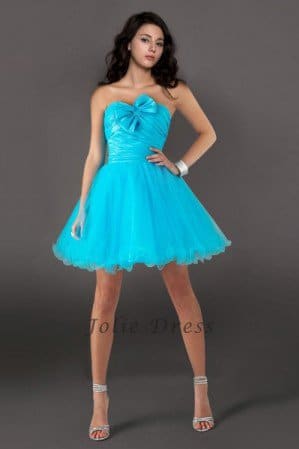 robe cocktail turquoise